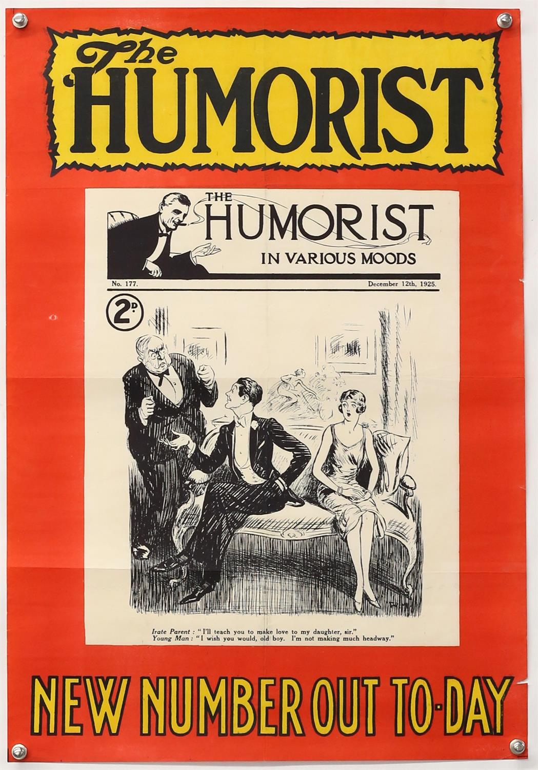 The Humorist - Five original UK magazine posters 1925-30, with artwork by five different artists - Image 2 of 2