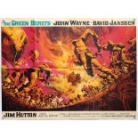 The Green Berets (1968) British Quad film poster, starring John Wayne, artwork by Frank McCarthy,