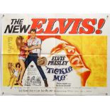 Elvis Presley Tickle Me (1965) British Quad film poster, artwork by Tom Chantrell, folded,