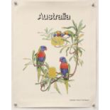 5 Vintage posters including Salers Gentiane d'Auvergne, Australian Tourist Commission,