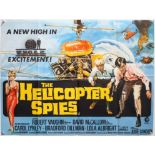 The Helicopter Spies (1968) British Quad film poster, The Man From UNCLE series, folded,