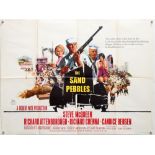 The Sand Pebbles (1966) British Quad film poster, War starring Steve McQueen & Richard Attenborough,
