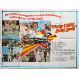 Chitty Chitty Bang Bang (1968) British Quad film poster, musical starring Dick Van Dyke & produced