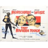 That Riviera Touch (1966) British Quad film poster, starring Morecambe & Wise, artwork by Renato