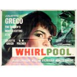 Whirlpool (1959) British Quad film poster, artwork by Renato Fratini, folded, 30 x 40 inches.