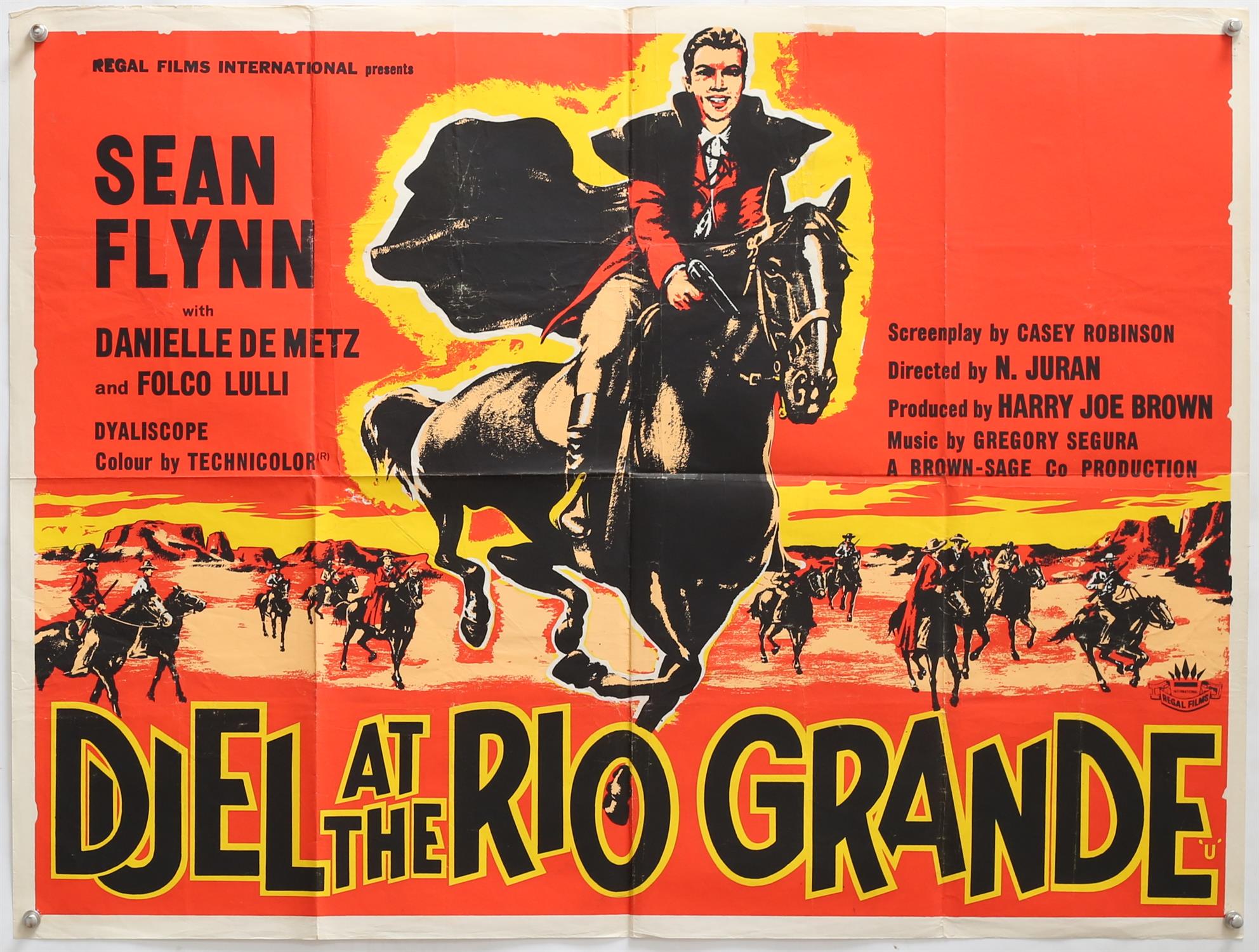 8 Western British Quad film posters including Duel at the Rio Grande, Return of the Seven,