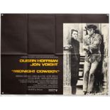 Midnight Cowboy (1969) British Quad film poster, starring Dustin Hoffman & Jon Voight,