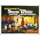 Walt Disney’s Snow White and the Seven Dwarfs (1937) British Quad film poster, folded,