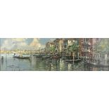 Ciro Canzanella (Italian, b.1948), A Venetian Canal, oil on canvas, signed lower left,