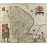 J Blaue, Map of Lincolnshire, from the Atlas Novus, Amsterdam 1648, hand-coloured engraving,