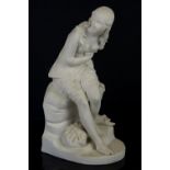 Parian figure of Dorothea designed by John Bell with a relief moulded Victorian registration