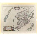 Map of The Isle of Mull (Mula Insula) by Timothy Pont, from the Bleau Atlas of Scotland 1654,