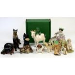 Collection of ceramics figures, to include Royal Doulton Pygmy Goat DA223 (boxed) h13cm,