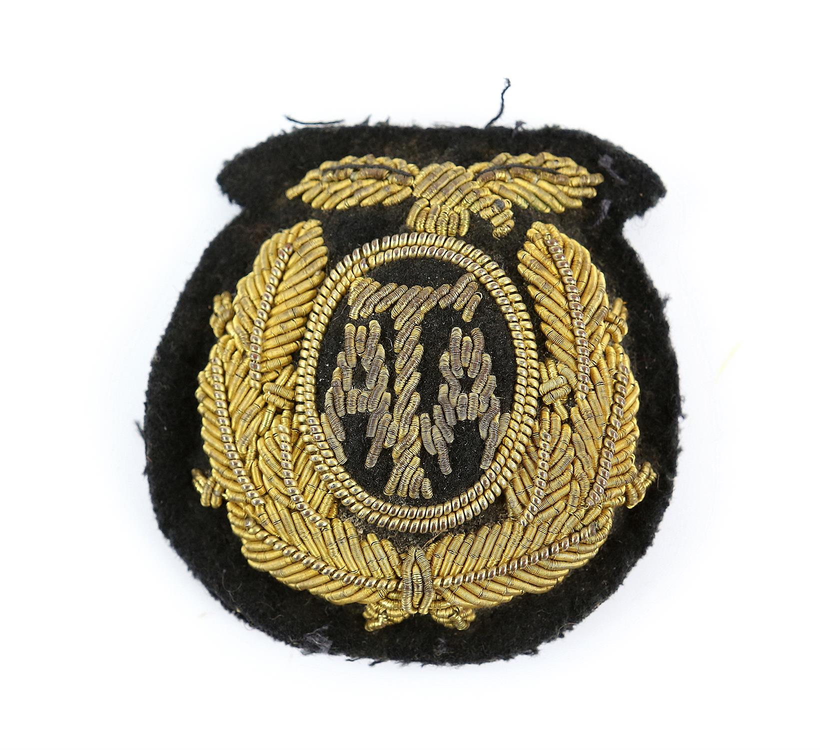 WW2 Air Transport Auxiliary (A.T.A) Cap Badge, bullion wire wreath with ATA to the centre and eagle