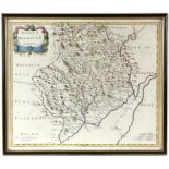 Four hand-coloured maps by Robert Morden, to include a map of The County of Monmouth,
