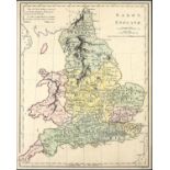 Saxon England by Robert Wilkinson 1800, 18.5 x 23 cms, hand coloured and with a mount,