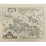 Map of the West Coast of Scotland titled 'Lorna', by J Blaeu, from Bleau Atlas of Scotland 1654,