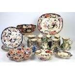 Six Mason's Applique pattern jugs, various Masons ironstone including 'Mandalay' dish,