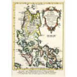 18th century map, Carte des Isles Philippines –St Bellin engineer de la marine, 1752, 23 x 16.