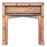 Early 20th century rosewood fire surround, H135 x W133 x D22cm