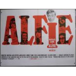 Alfie (1966) British Quad film poster, starring Michael Caine and Shelley Winters, folded,
