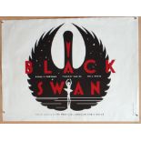 Black Swan (2010) British Quad film poster (white dancer in swan style), starring Natalie Portman,