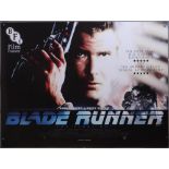 Blade Runner (R-2015) British Quad film poster, directed by Ridley Scott and starring Harrison Ford,