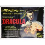 Dracula (50th Anniversary) British Quad film poster, licensed by Hammer Film Productions,