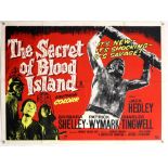 The Secret of Blood Island (1965) British Quad film poster, Hammer Film Production, folded,