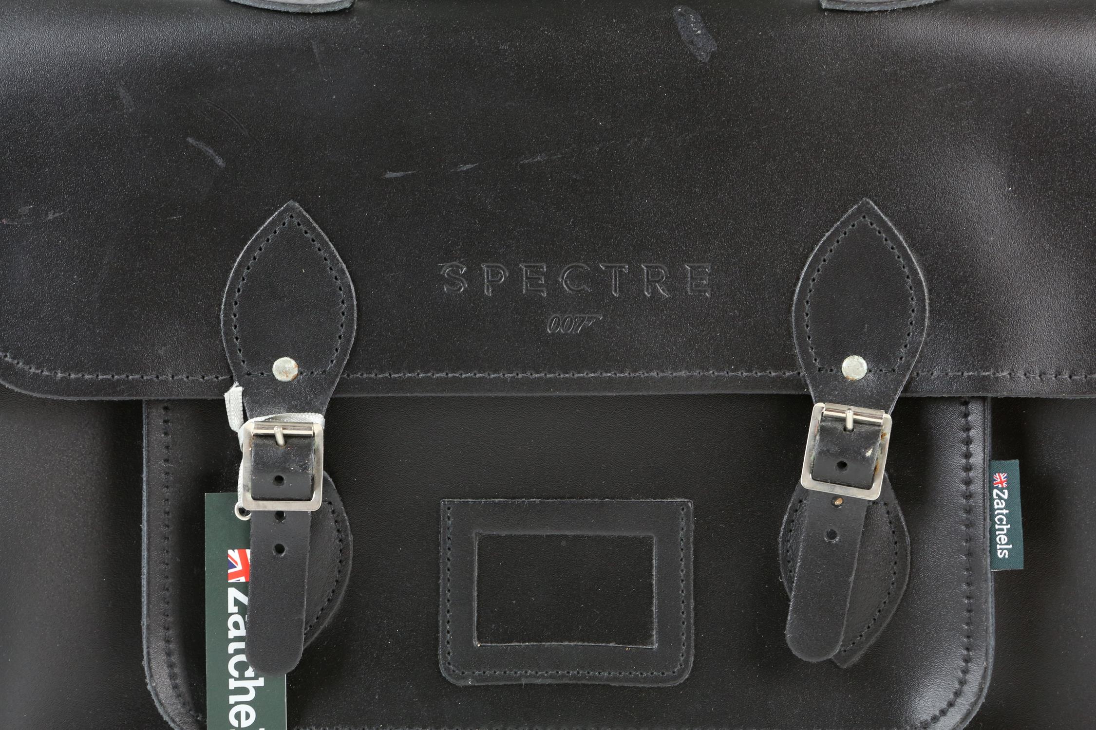 James Bond Spectre (2015) Unused Spectre Zatchels leather satchel with embossed 'Spectre' into - Image 2 of 4