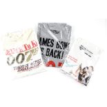 James Bond - three vintage T-shirts including Octopussy, size S, James Bond is Back, size S,