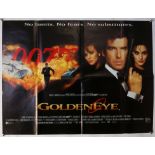 James Bond GoldenEye (1995) British Quad film poster, folded, 30 x 40 inches and a Marketing