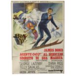 James Bond On Her Majesty's Secret Service (R-1970's) Italian One panel film poster,
