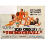 James Bond Thunderball (1965) British Quad film poster, starring Sean Connery, artwork by Robert