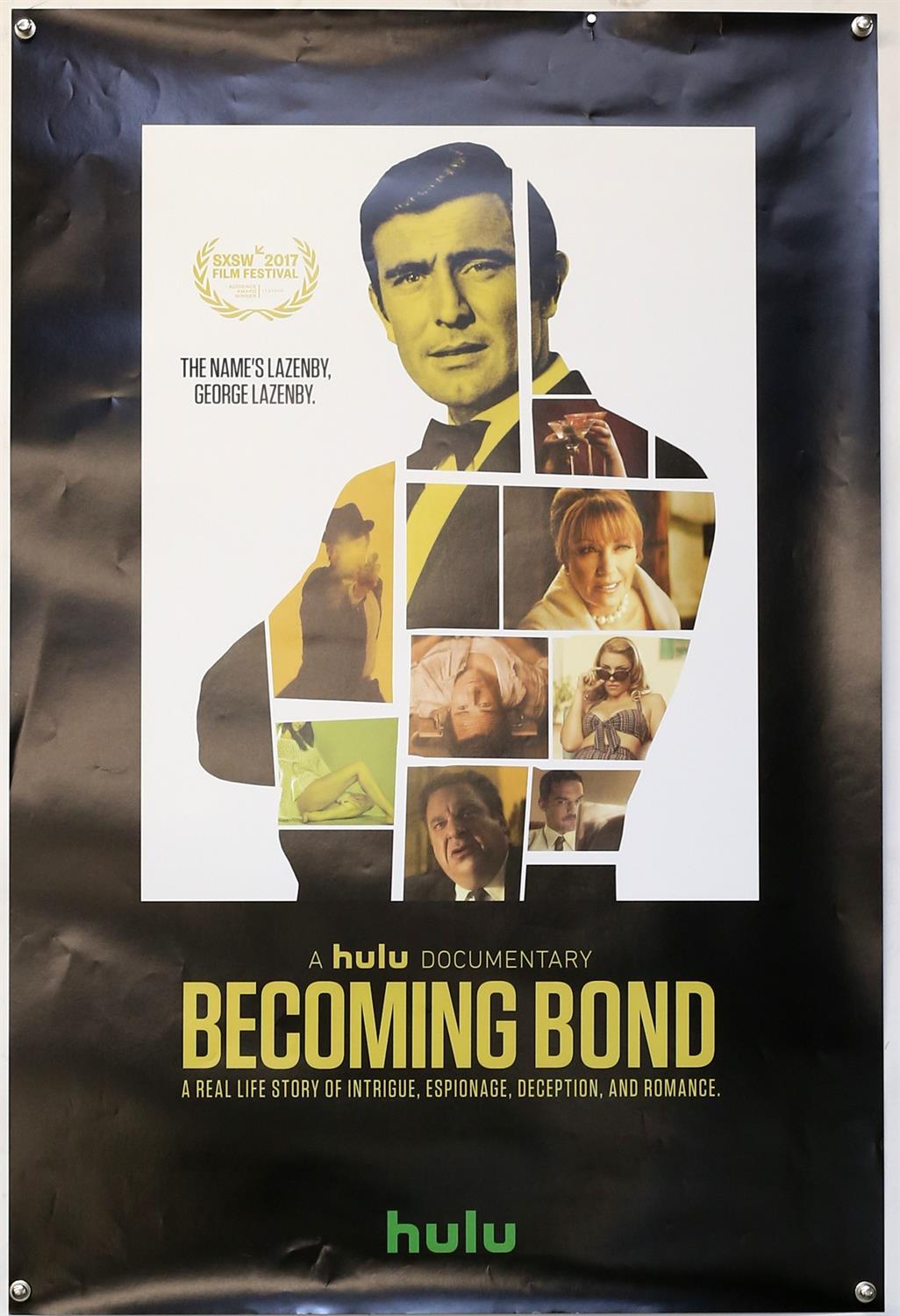 Becoming Bond (2017) Television poster, starring George Lazenby, rolled, 24 x 36 inches.