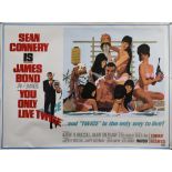 James Bond You Only Live Twice (1967) US Subway film poster, Bathtub Style, starring Sean Connery,