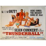 James Bond Thunderball (1965) British Quad film poster, starring Sean Connery, artwork by Robert