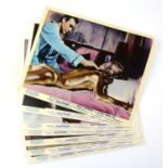 James Bond Goldfinger (1964) Set of 8 Front of House cards, 10 x 8 inches (8).