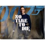 James Bond No Time To Die (2020) Main April British Quad film poster, showing an image of Daniel