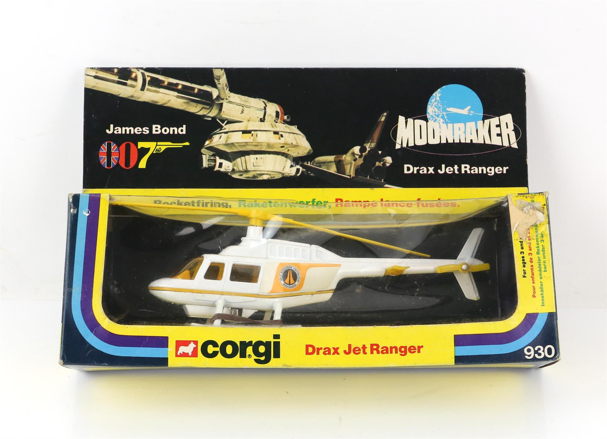 James Bond - Five Corgi models including Moonraker Drax Jet Ranger 930, Octopussy E3019, - Image 3 of 6