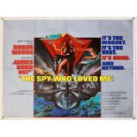 James Bond The Spy Who Loved Me (1977) British Quad film poster, artwork by Bob Peak, linen backed,