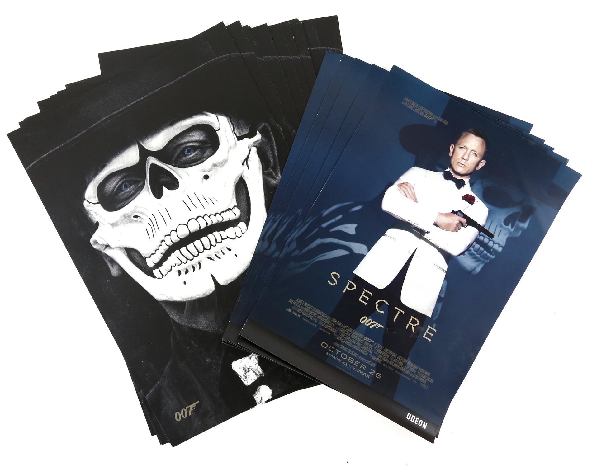 James Bond Spectre (2015) 10 Official Limited release IMAX poster showing an embossed skull on card
