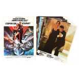 James Bond The Spy Who Loved Me (1977) French Press Pack, 9 x 11 1/2 inches and 8 French lobby