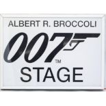 James Bond - Metal lightbox 'Albert R. Broccoli 007 Stage', Perspex front with metal casing,