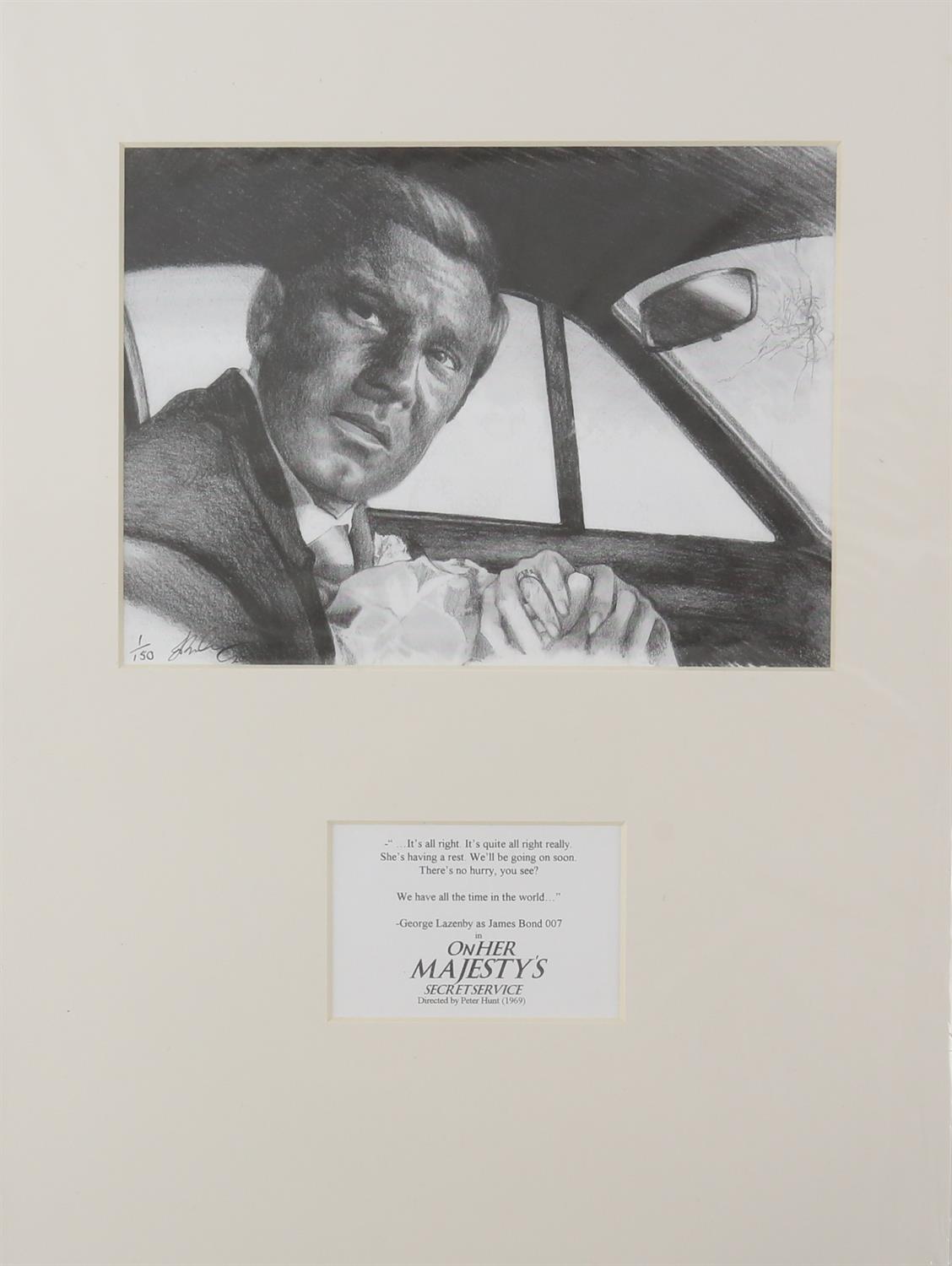 James Bond - Pierce Brosnan signed 007 mounted display, 33 x 43cm and a George Lazenby limited - Image 3 of 4
