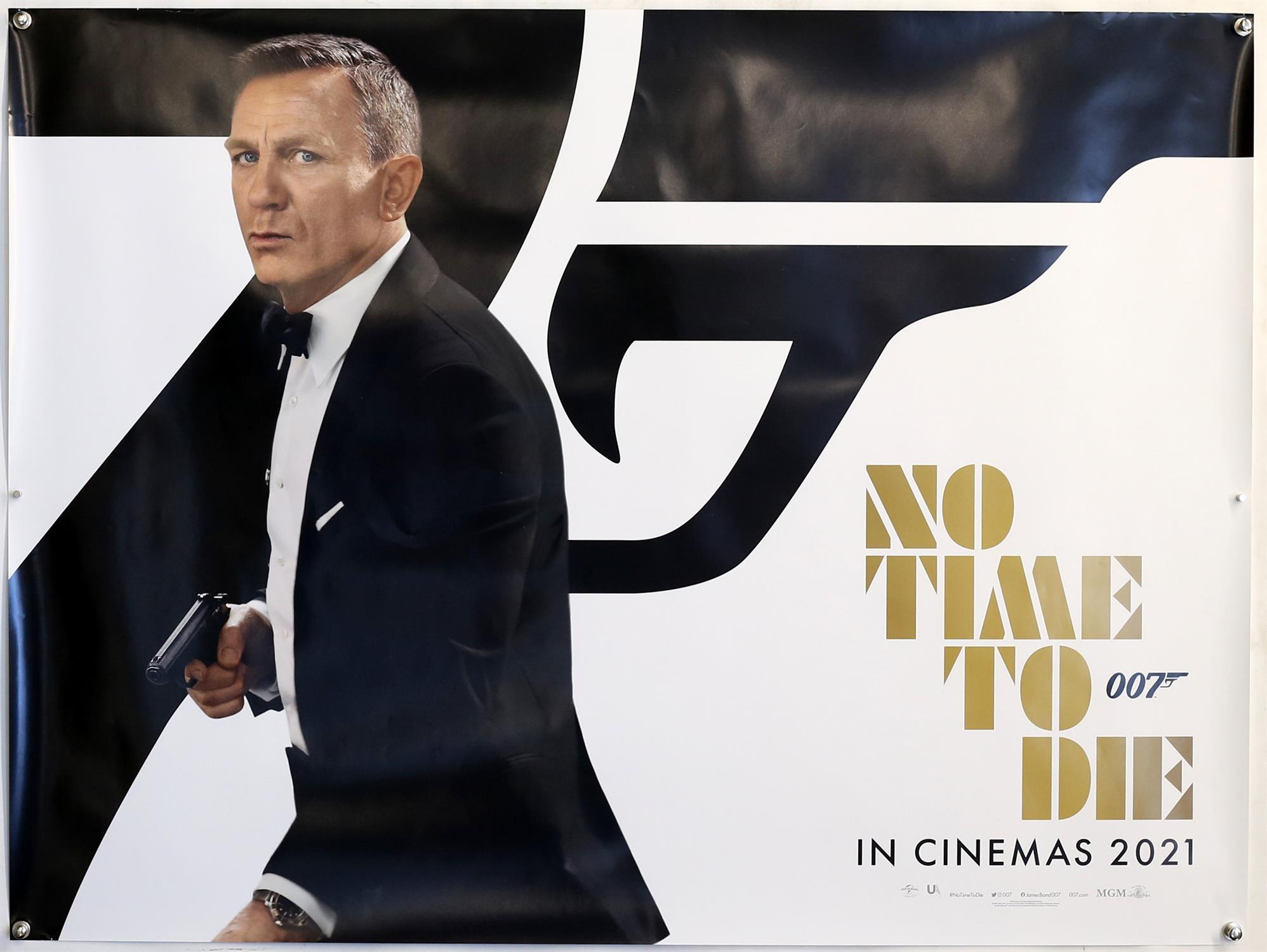 James Bond No Time To Die (2021) British Quad teaser film poster, 2021 version, rolled,