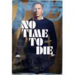 James Bond No Time To Die (2021) Main April 2 teaser One Sheet film poster, showing an image of