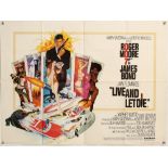 James Bond Live And Let Die (1973) British Quad film poster, starring Roger Moore, United Artists,