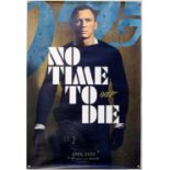 James Bond No Time To Die (2020) Main April teaser One Sheet film poster, showing an image of