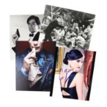 James Bond - Four individually signed photos to include Roger Moore, Timothy Dalton,